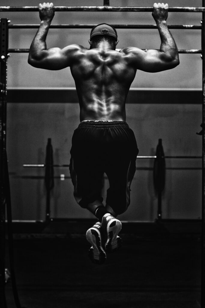 A man weightlifting